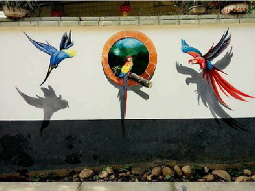 峨边彝族自治县视觉错位-3D墙绘设计