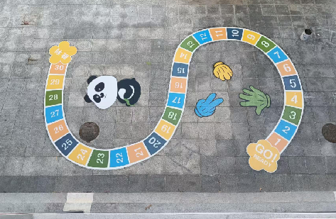 峨边彝族自治县地面游戏彩绘