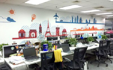 峨边彝族自治县教你设计办公室墙绘的方法。